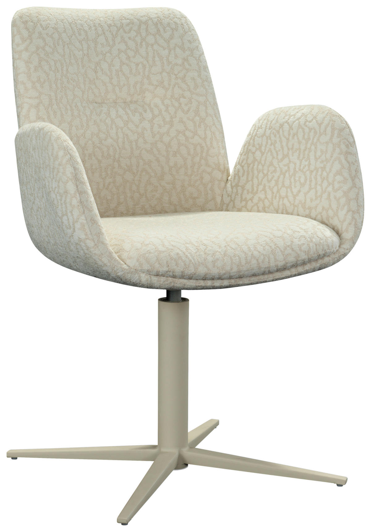 ARMLEHNSTUHL  in Eisen Mikrofaser  - Beige/Schwarz, Design, Textil/Metall (62/85,5/61,5cm) - Lomoco