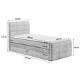 BOXSPRINGBETT 100/200 cm  in Anthrazit  - Anthrazit, Basics, Holzwerkstoff/Kunststoff (100/200cm) - Xora