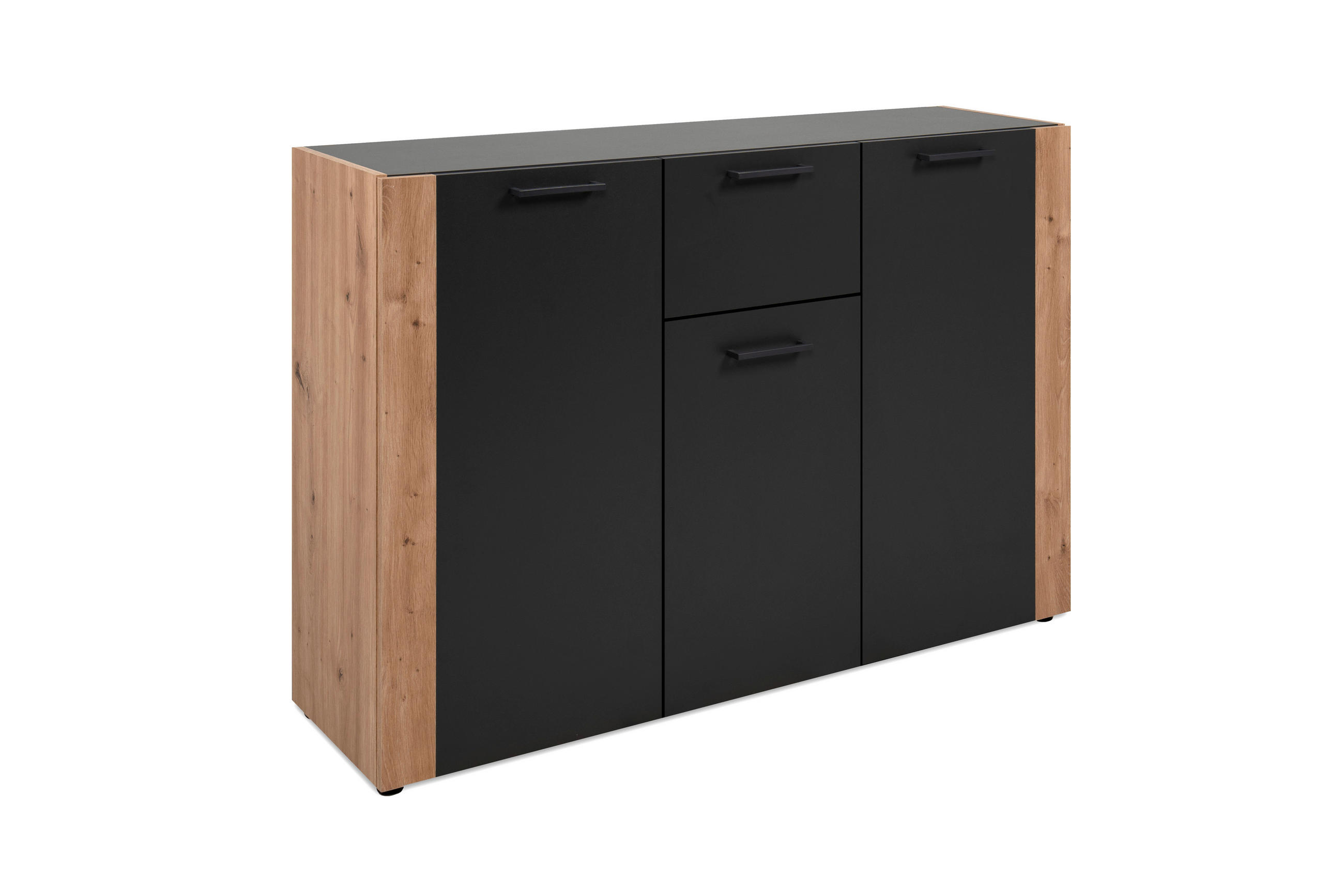 Mid.you Sideboard Anthrazit, Eiche Artisan 125.5x85x34.5 cm