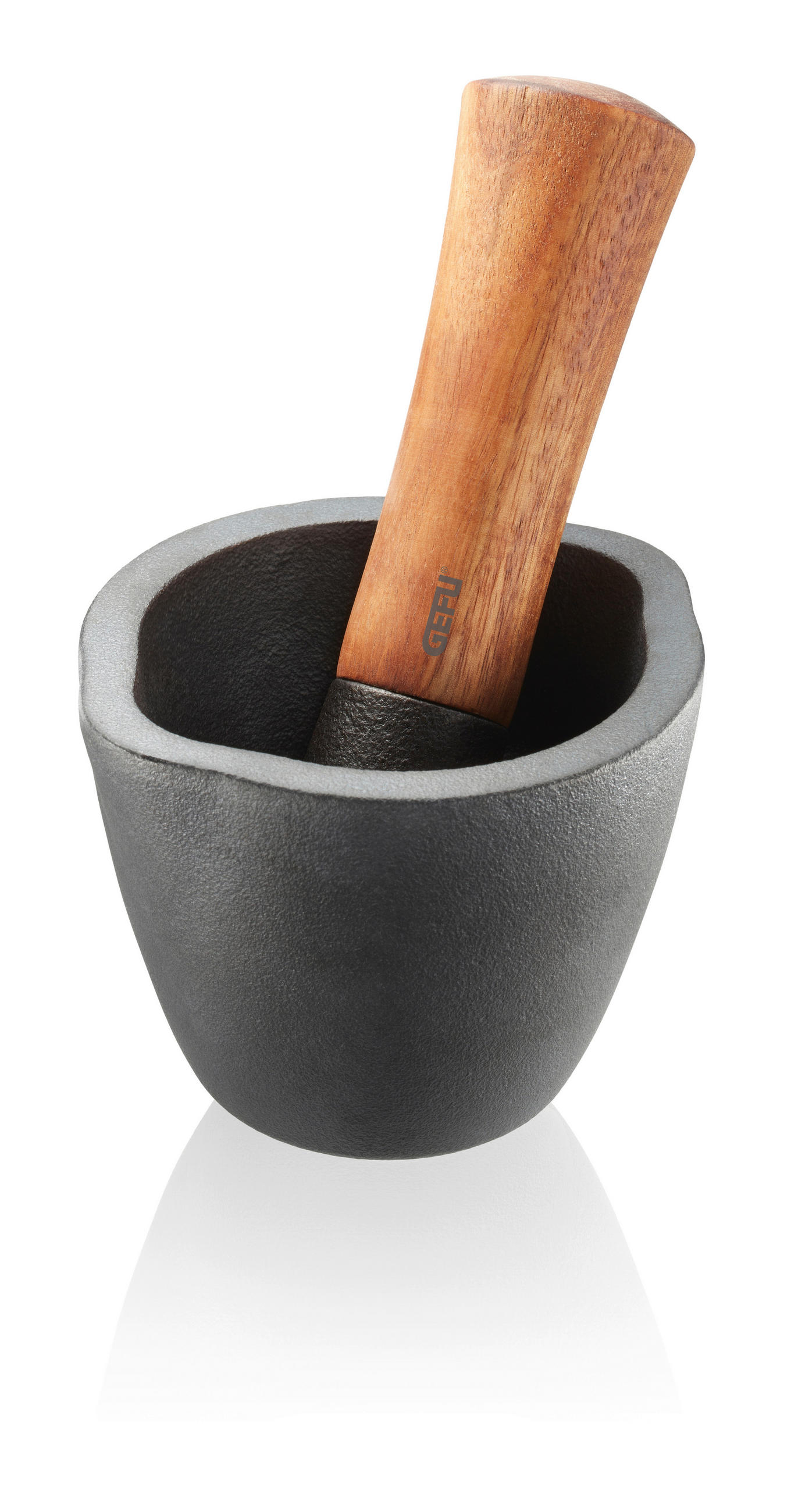 MÖRSERSET  - Design, Holz/Metall (8,5/6,8cm) - Gefu