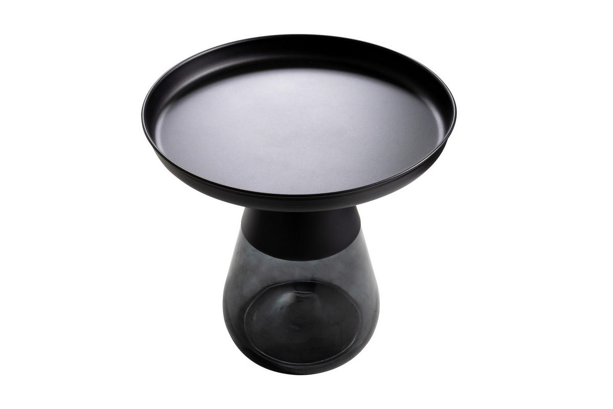 POMOĆNI STOLIĆ višebojno, crna, prozirno  metal, staklo   - višebojno/prozirno, Design, staklo/metal (51/51/53cm) - MID.YOU