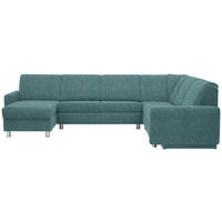 WOHNLANDSCHAFT  in Chenille Türkis  - Türkis/Alufarben, KONVENTIONELL, Kunststoff/Textil (158/322/236cm) - Sedda