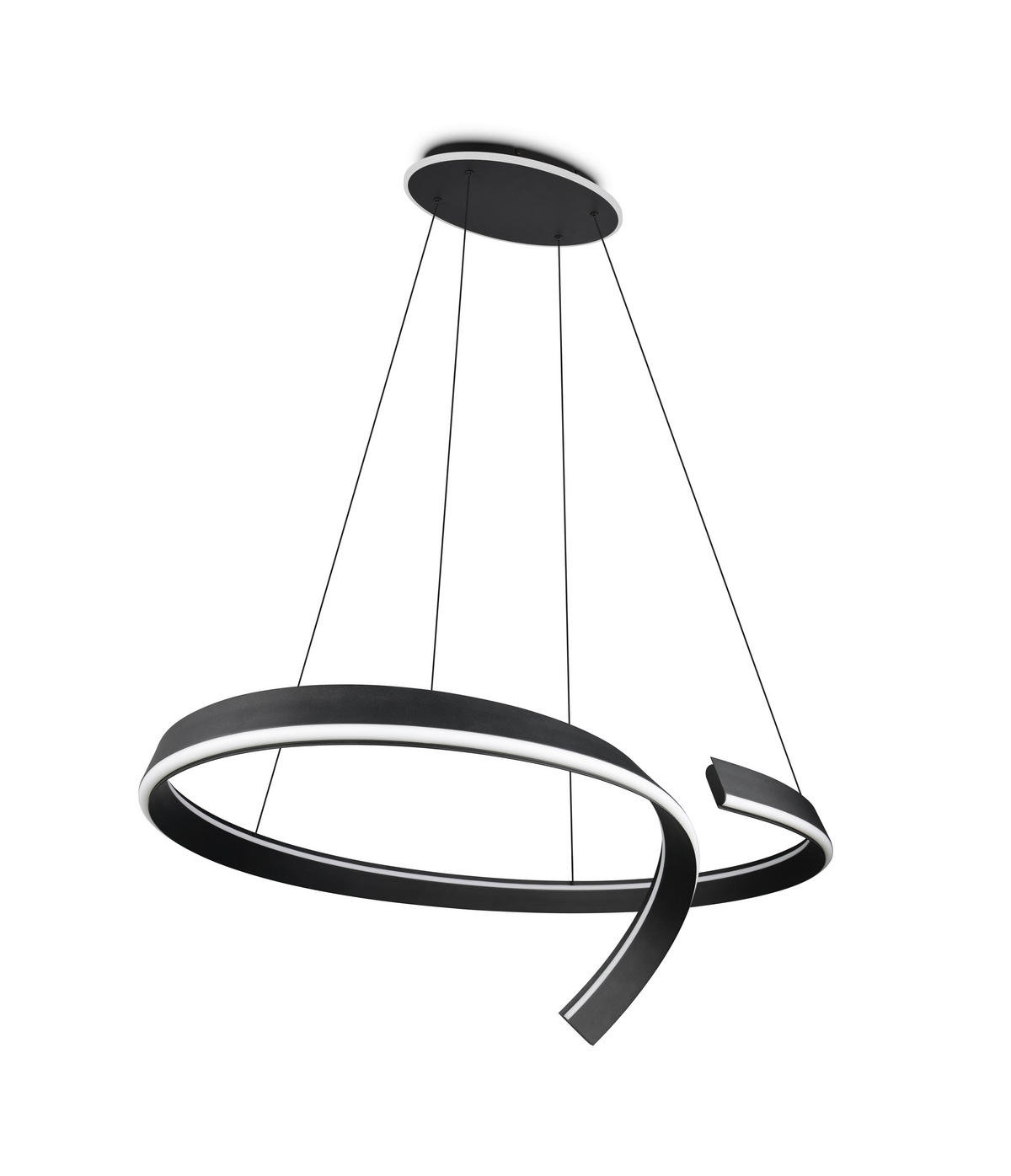 LED-HÄNGELEUCHTE CIRONDA 110/200/68 cm  - Schwarz, Design, Metall (110/200/68cm) - Cinque