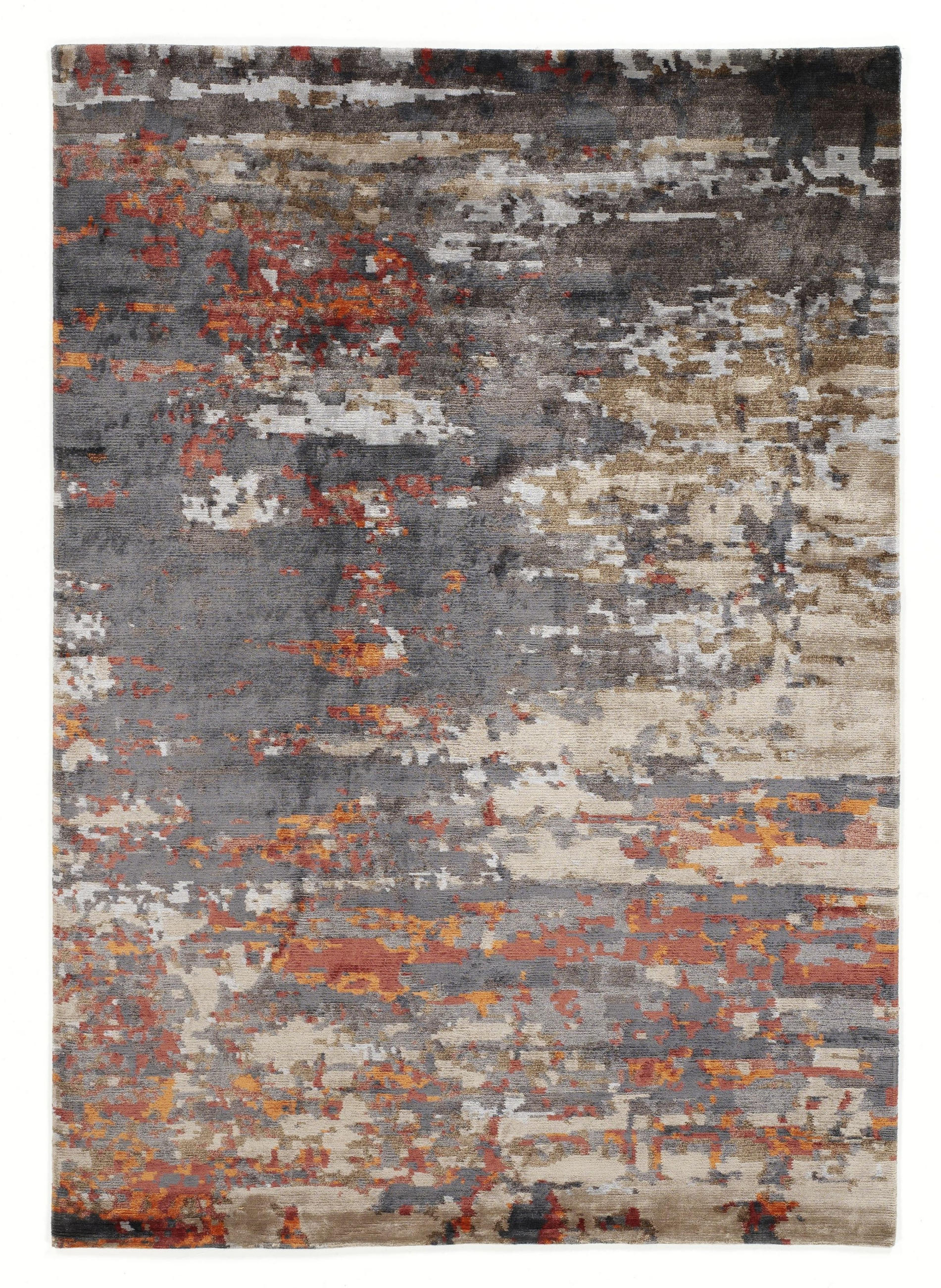 Musterring Orientteppich Angeles Pilano Grau, Orange, Beige 140x200 cm