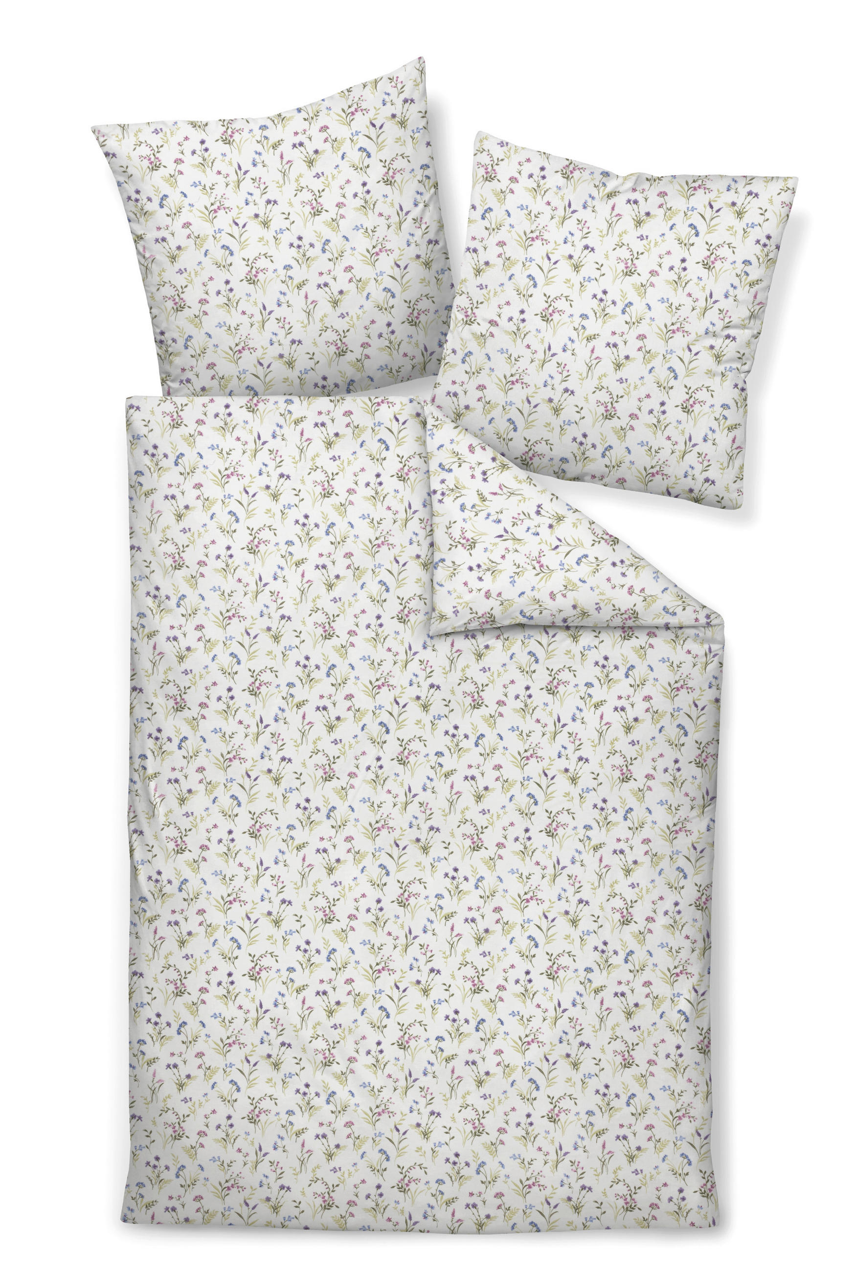 BETTWÄSCHE 2-teilig Biber 155/200 cm  - Beere, Design, Textil (155/200cm) - Janine