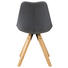 STUHL Flachgewebe Kautschukholz massiv Dunkelgrau - Dunkelgrau/Eichefarben, Design, Holz/Textil (48/82/56cm) - Carryhome