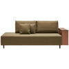 SCHLAFSOFA in Textil Olivgrün  - Nussbaumfarben/Olivgrün, Natur, Holz/Textil (228/90/100cm) - Joka