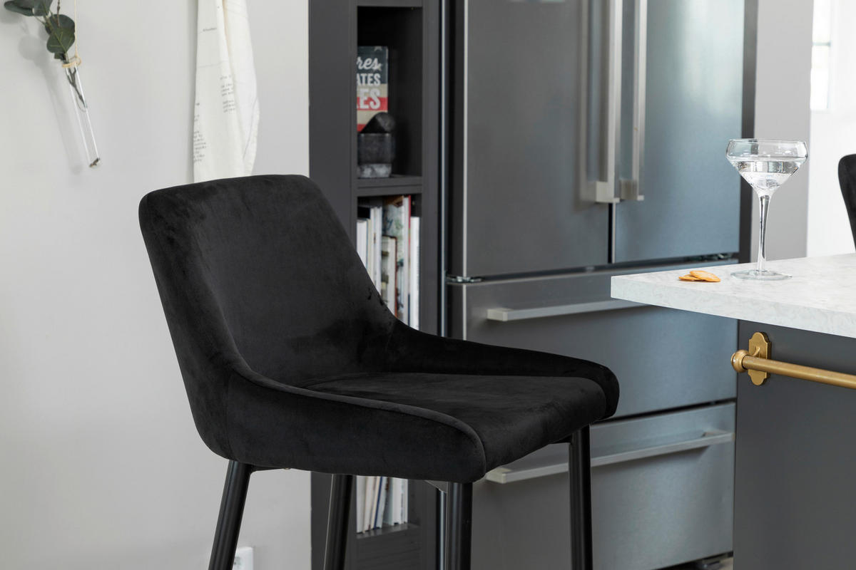 BARPALL SET i svart  - svart, Design, metall/textil (48/105/57cm) - Livetastic