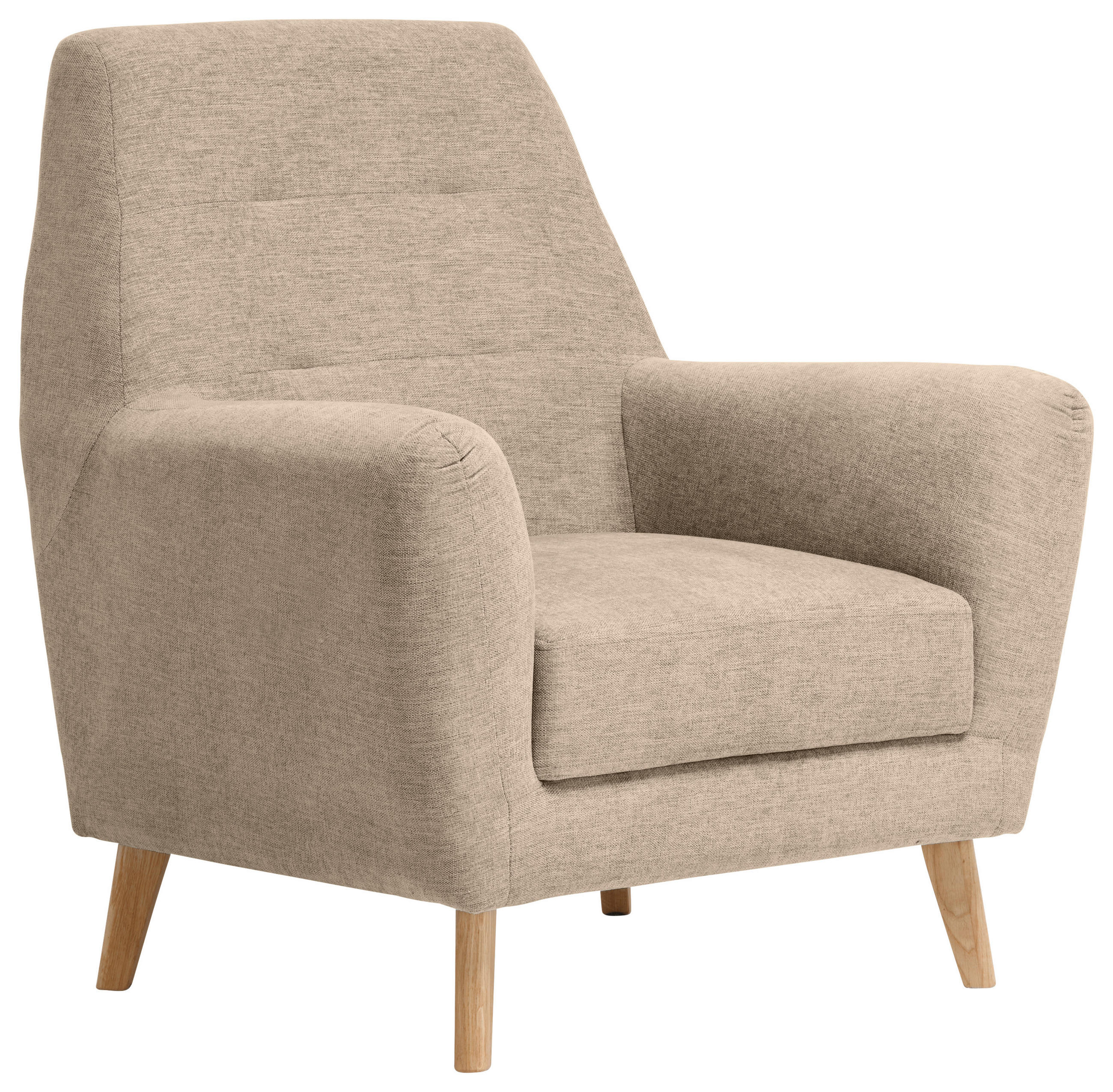 SESSEL in Webstoff Braun  - Eichefarben/Braun, Design, Holz/Textil (90/105/84cm) - Carryhome
