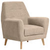SESSEL Webstoff Braun    - Eichefarben/Braun, Design, Holz/Textil (90/105/84cm) - Carryhome