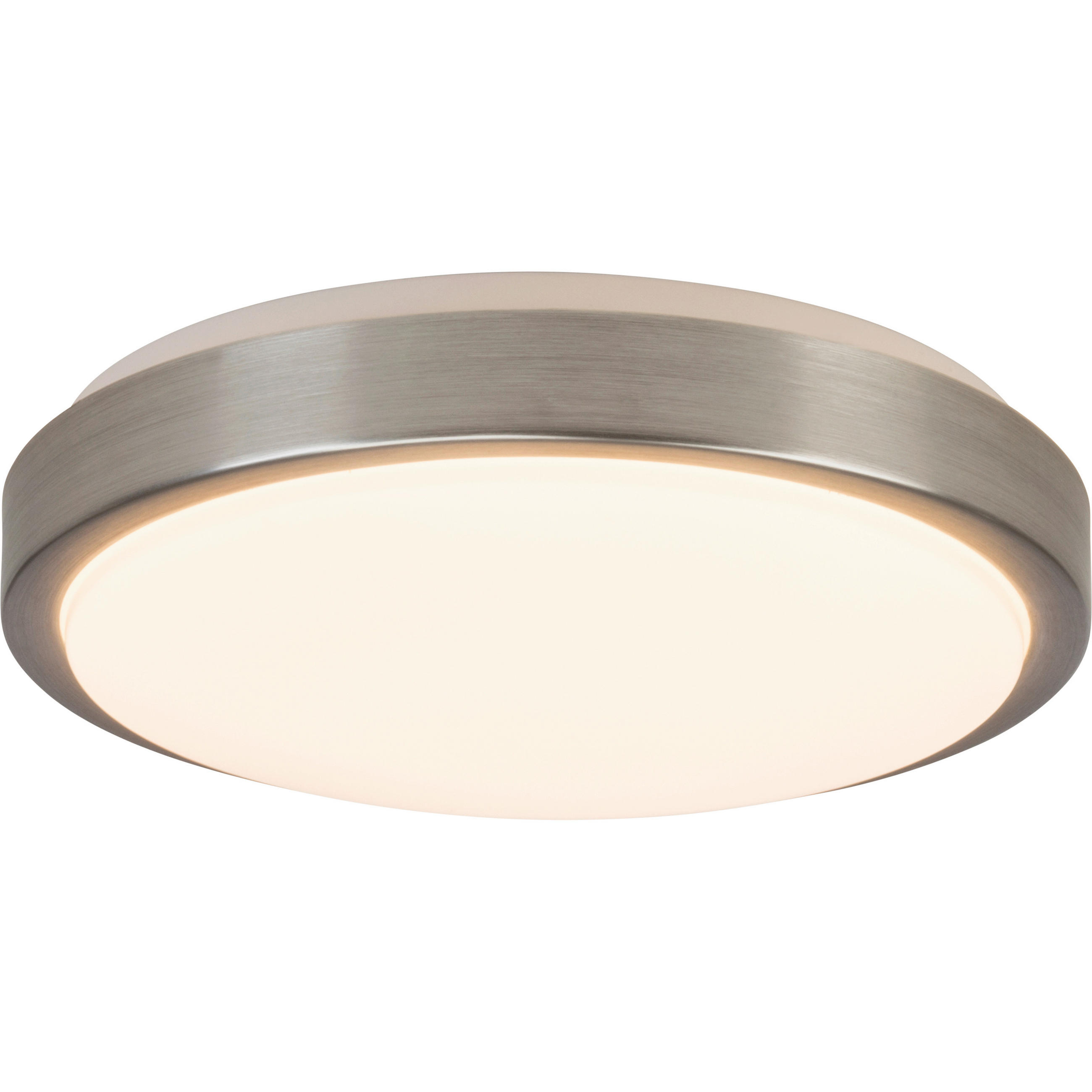 LED-DECKENLEUCHTE 28/9,2 cm   - Alufarben/Weiß, KONVENTIONELL, Kunststoff/Metall (28/9,2cm) - Brilliant
