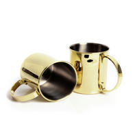 BECHERSET  2-teilig  - Goldfarben, Basics, Metall (16.2/11.4/11.3cm) - Echtwerk