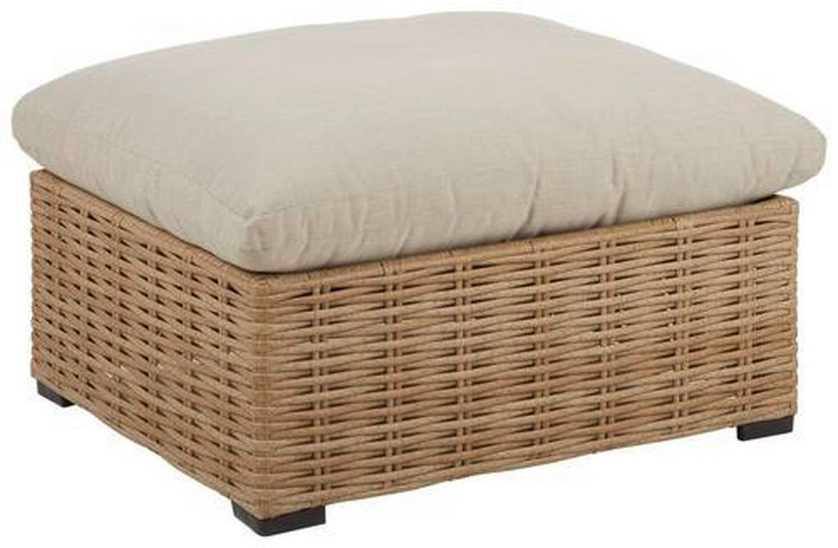 LOUNGE TABURE  bež   - bež/crna, Romantično / ladanjski, metal/tekstil (90/36/78cm) - Ambia Garden