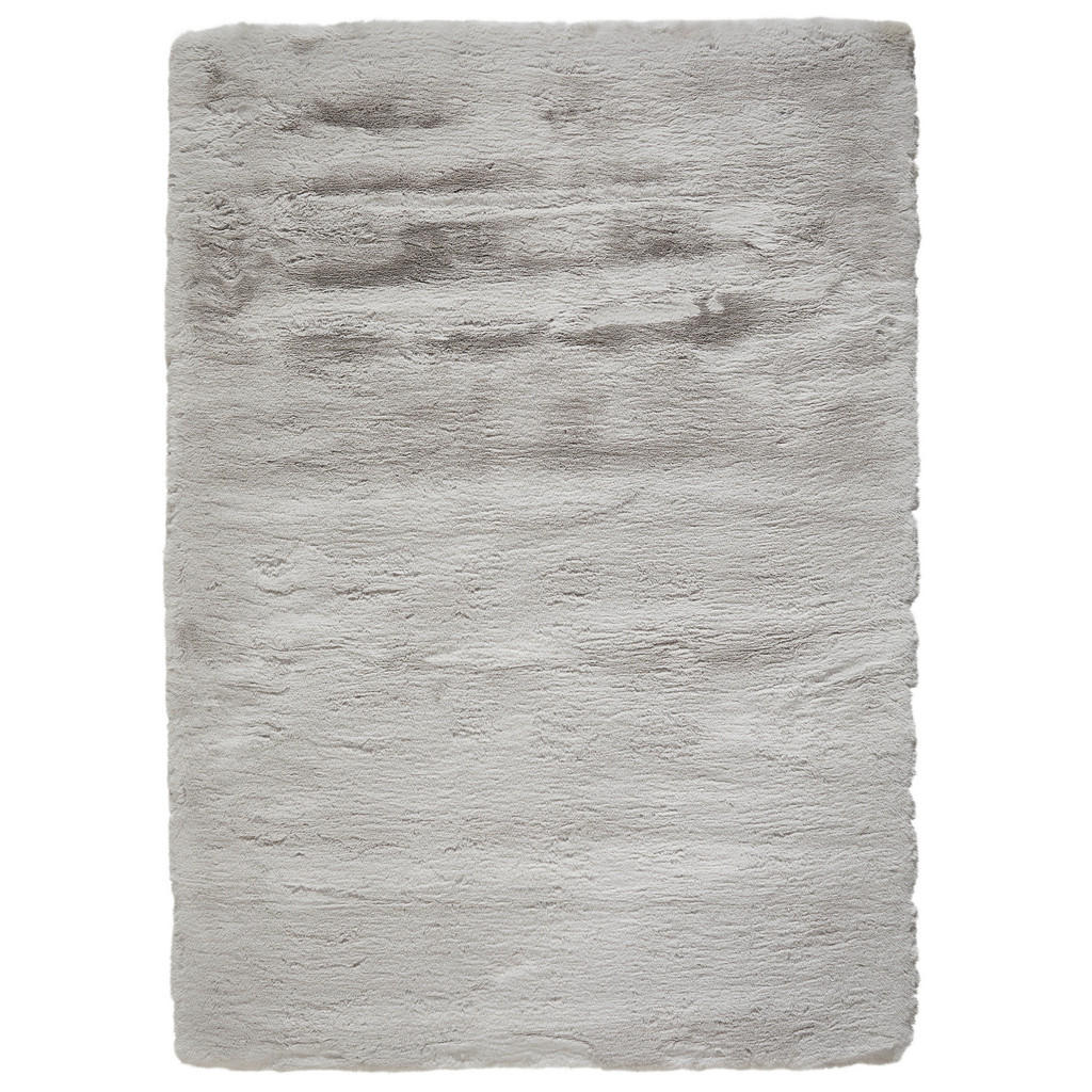 Thumbnail - Novel Hochflorteppich, Silber, Textil, rechteckig, 80x150 cm, Bsci, Oeko-Tex® Standard 100, für Fußbodenheizung geeignet...