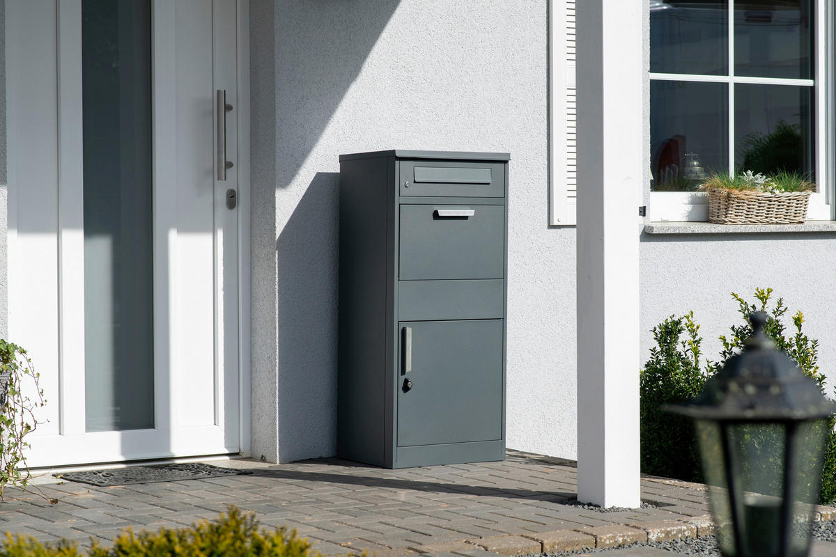 PAKETBOX  - Anthrazit, KONVENTIONELL, Metall (37/50/112cm)