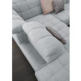 ECKSOFA in Webstoff Hellgrau  216/302 cm  - Hellgrau/Schwarz, Design, Holz/Textil (216/302cm) - Xora