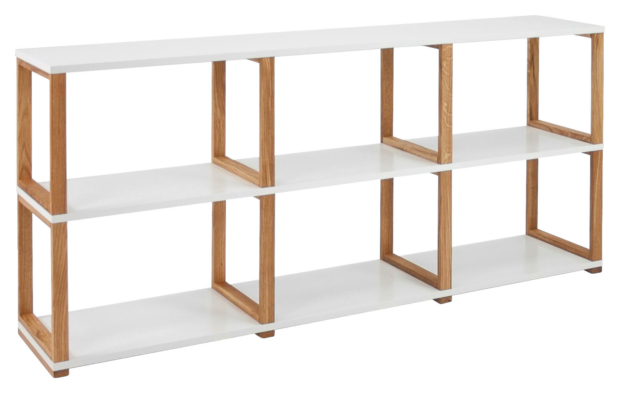 REGAL  178/80/36 cm Weiß, Eichefarben  - Eichefarben/Weiß, Design, Holz/Holzwerkstoff (178/80/36cm) - Lomoco
