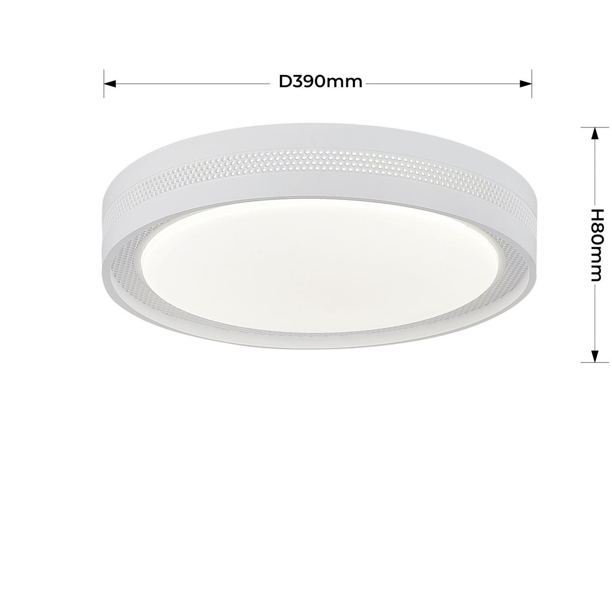LED-DECKENLEUCHTE Ronda 8/39/39 cm  - Weiß, Design, Kunststoff (8/39/39cm)