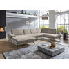 WOHNLANDSCHAFT in Webstoff Hellbraun  - Hellbraun/Schwarz, Design, Textil/Metall (180/344/208cm) - Dieter Knoll