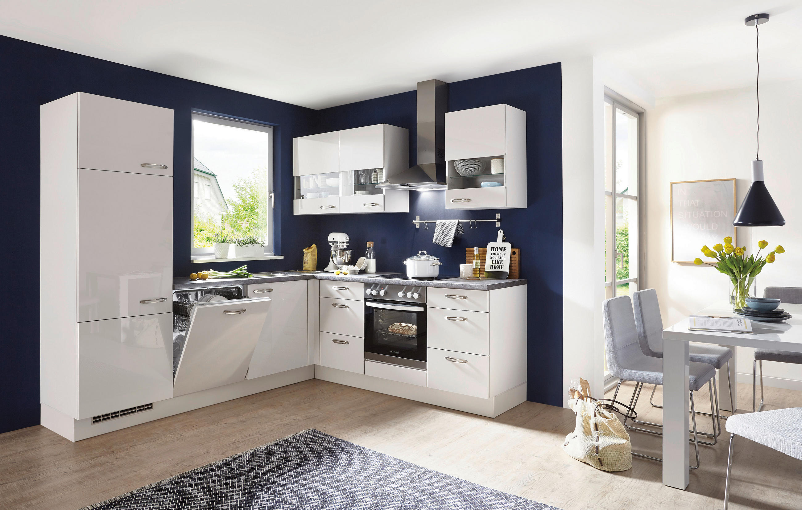 EINBAUKÜCHE 648  - Weiß, Basics, Holzwerkstoff - Celina