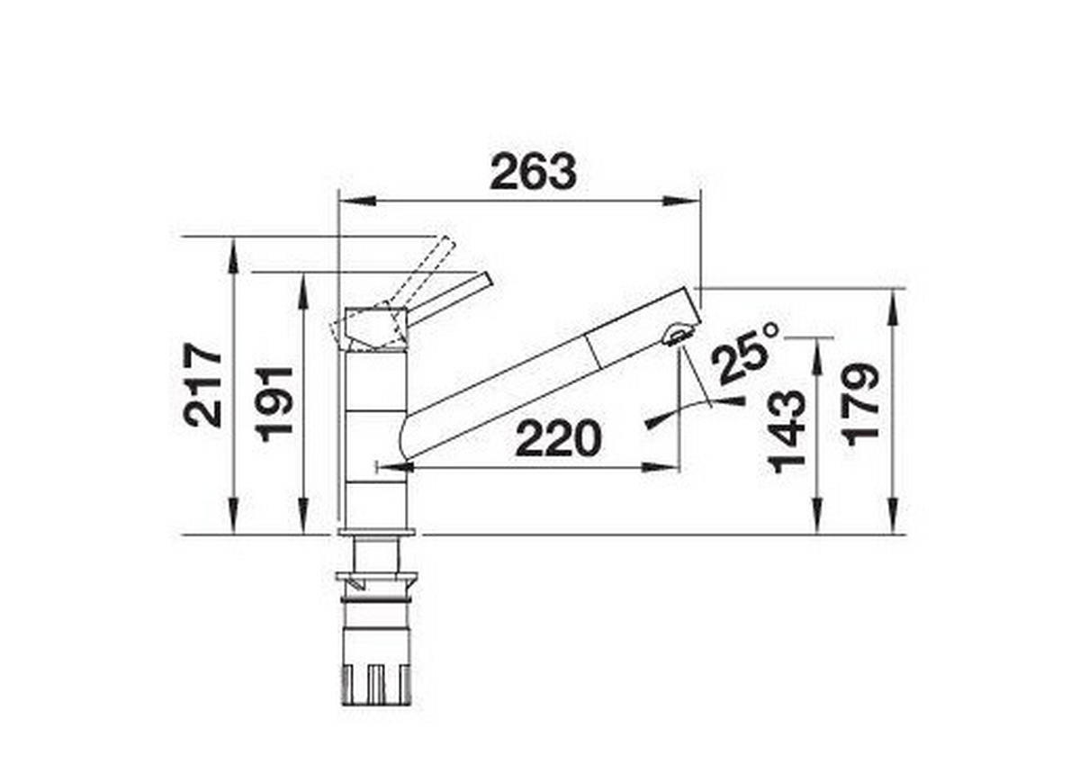 KÜCHENARMATUR 527647  - Chromfarben, Basics, Metall (5,4/19,7/26,1cm) - Blanco