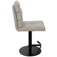 BARHOCKER Webstoff Sandfarben Eisen Stoffauswahl, Sitzfläche 360° drehbar  - Sandfarben/Schwarz, Design, Textil/Metall (42/90-117/58,5cm) - Novel