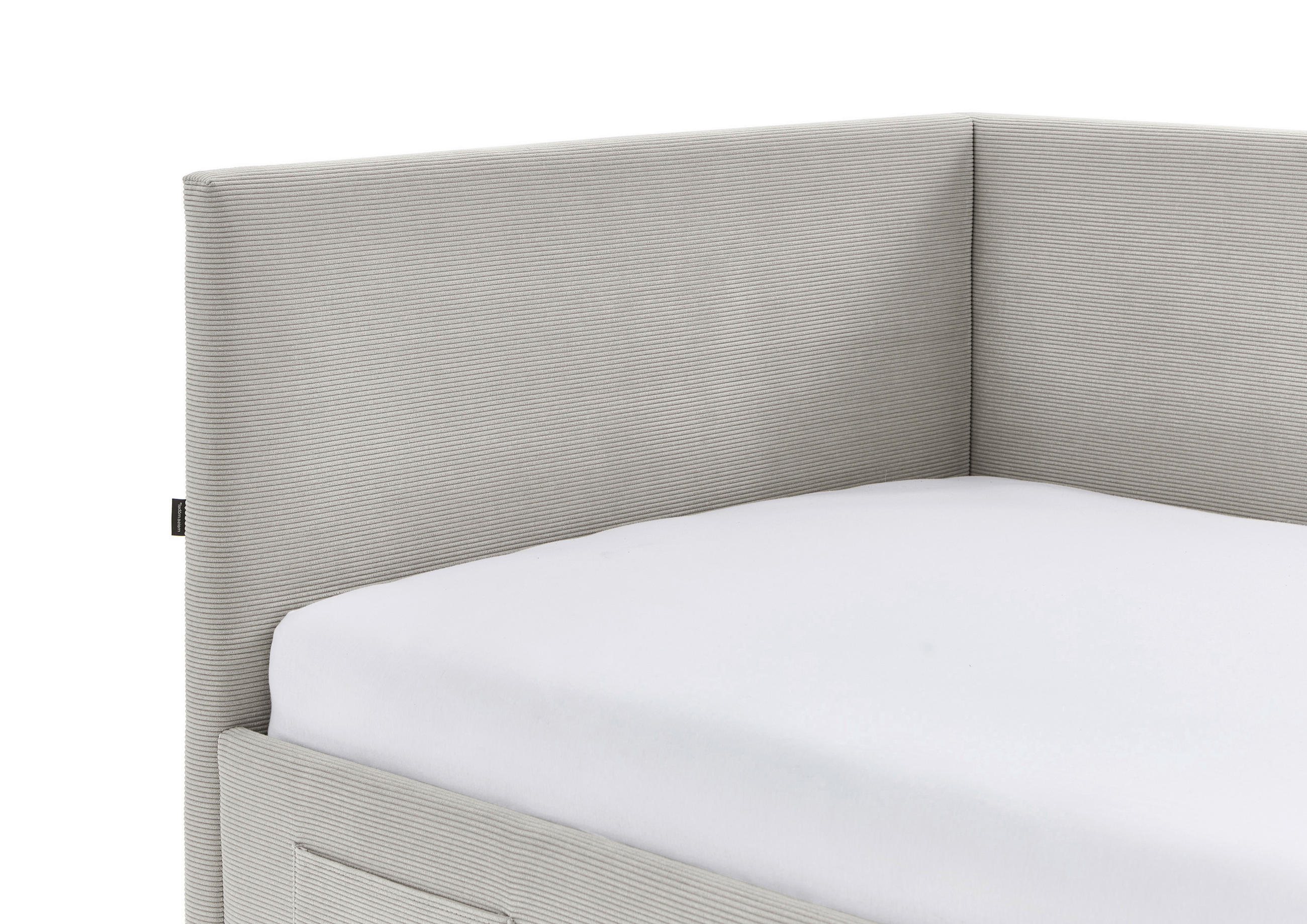 POLSTERLIEGE in Cord Beige  - Eichefarben/Beige, KONVENTIONELL, Holz/Textil (90/200cm) - Stylife
