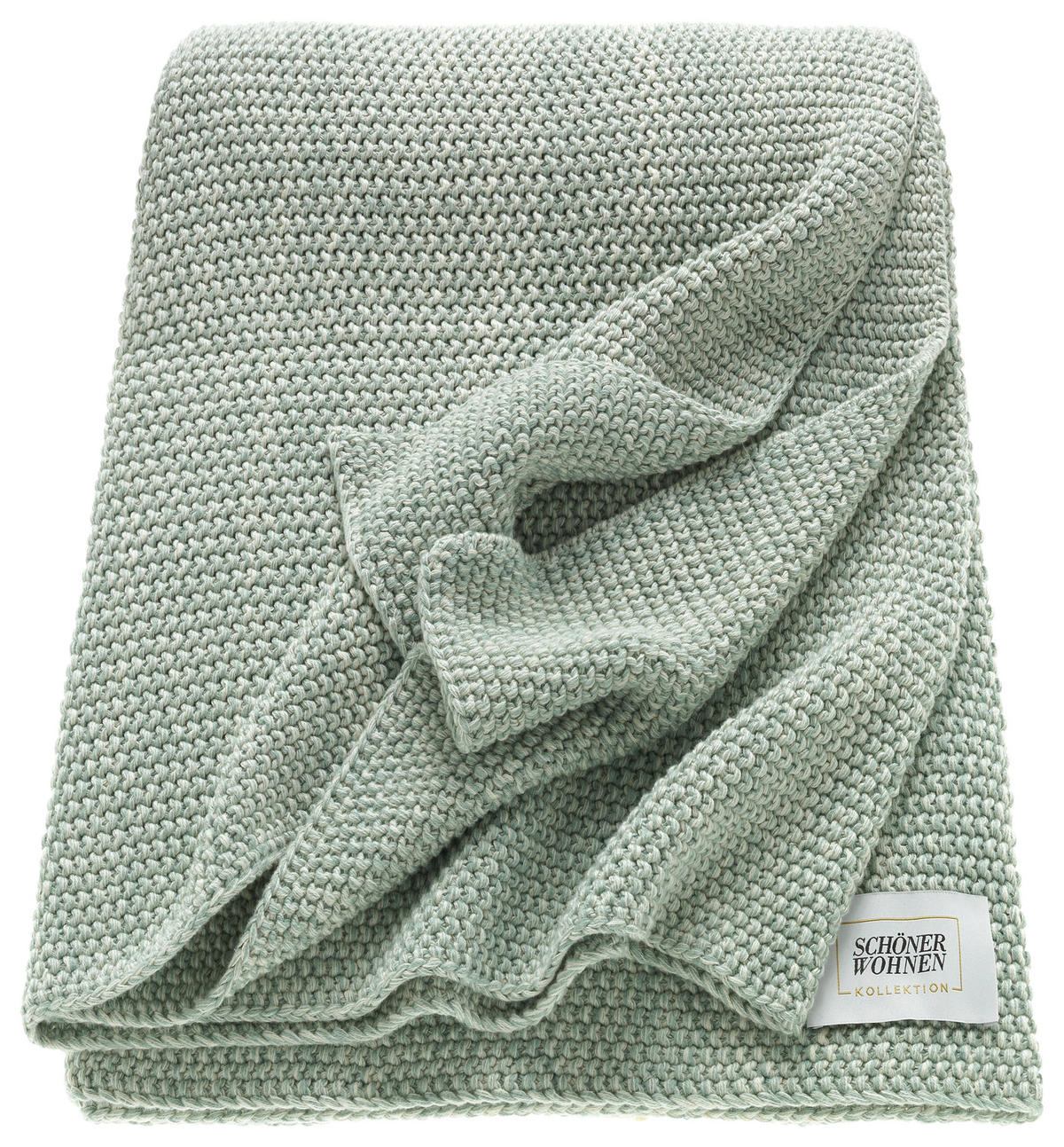 PLAID SCHÖNER WOHNEN MELANGE - Mintgrün, Basics, Textil (130/170cm) - Schöner Wohnen