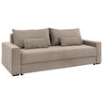 SCHLAFSOFA in Cord Beige  - Beige/Schwarz, KONVENTIONELL, Kunststoff/Textil (233/92/108cm) - Carryhome