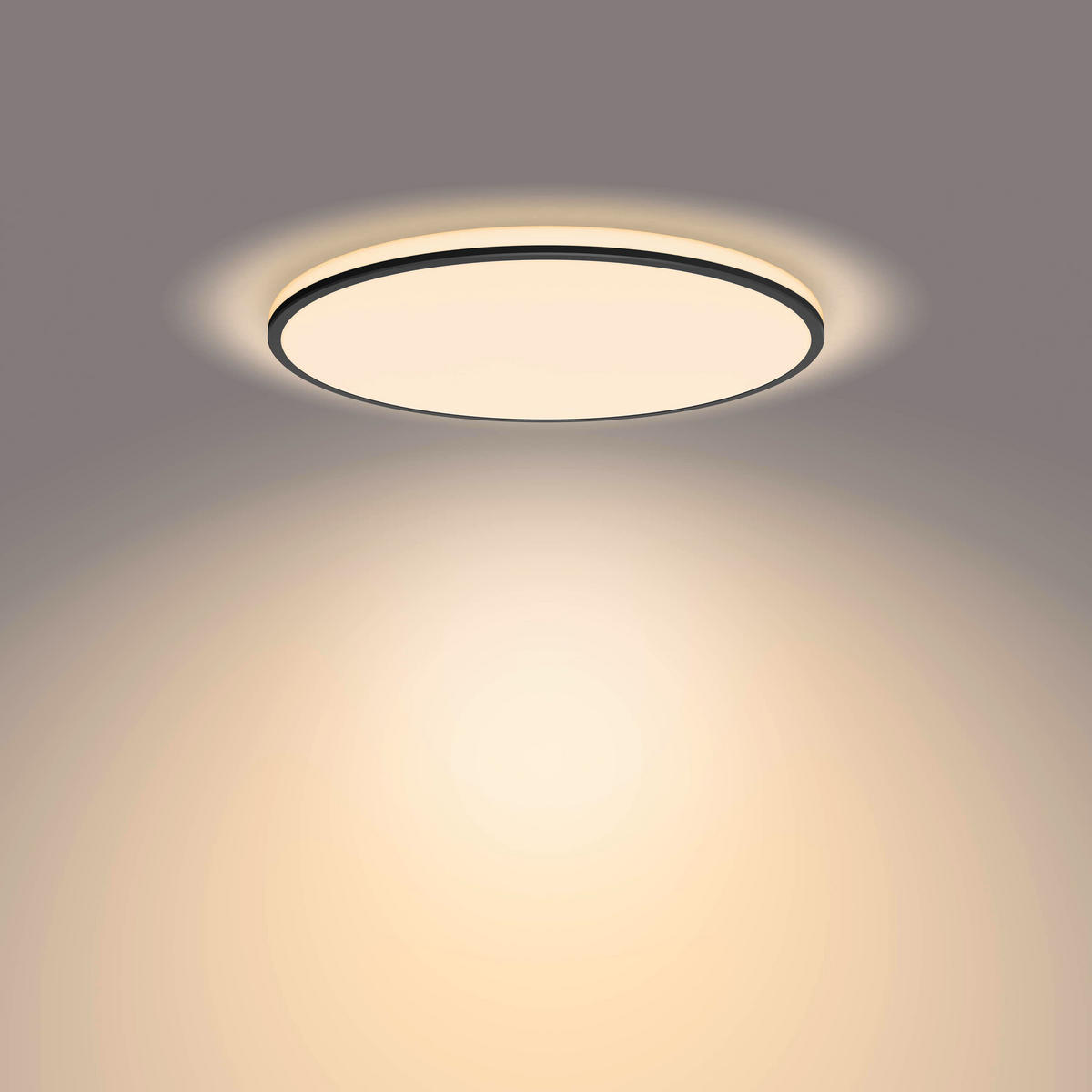 LED-DECKENLEUCHTE Ozziet 4,5/40/4,5 cm   - Schwarz, Basics, Metall (4,5/40/4,5cm)