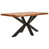ESSTISCH in Holz, Metall 160/90/76 cm  - Schwarz/Naturfarben, Natur, Holz/Metall (160/90/76cm) - Landscape