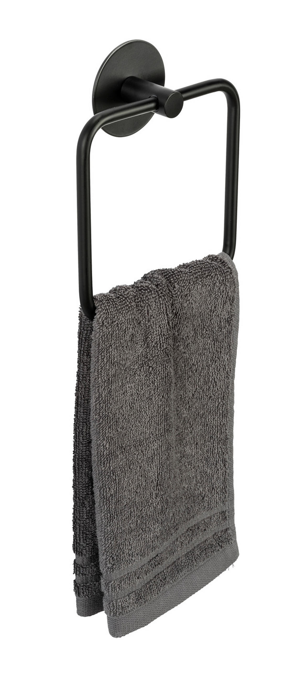 HANDTUCHHALTER Schwarz  - Schwarz, KONVENTIONELL, Metall (15,5/18,5/4,5cm) - Schöner Wohnen