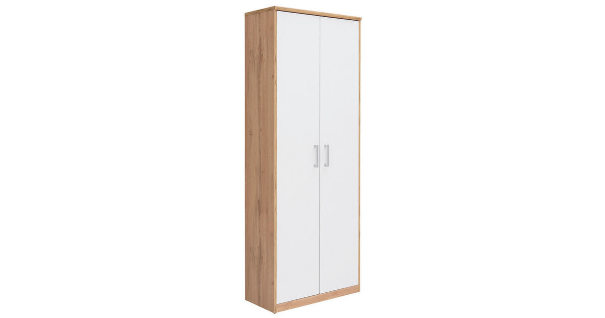 Xora Dulap Multifuncțional, 72/194/36 cm, alb, stejar Wotan
