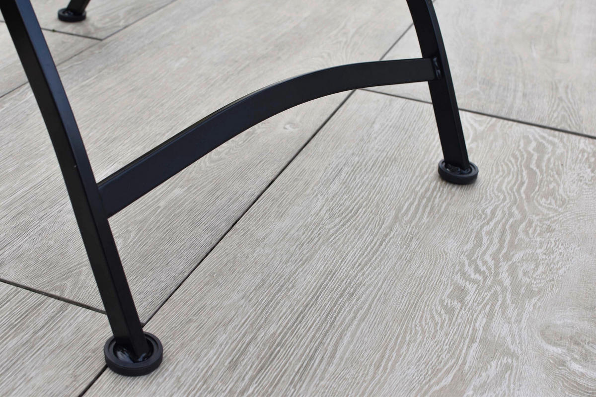 GARTENTISCHGRUPPE EukalyptusholzHartholz Stahl  - Graphitfarben/Naturfarben, KONVENTIONELL, Holz/Metall - Gardenson