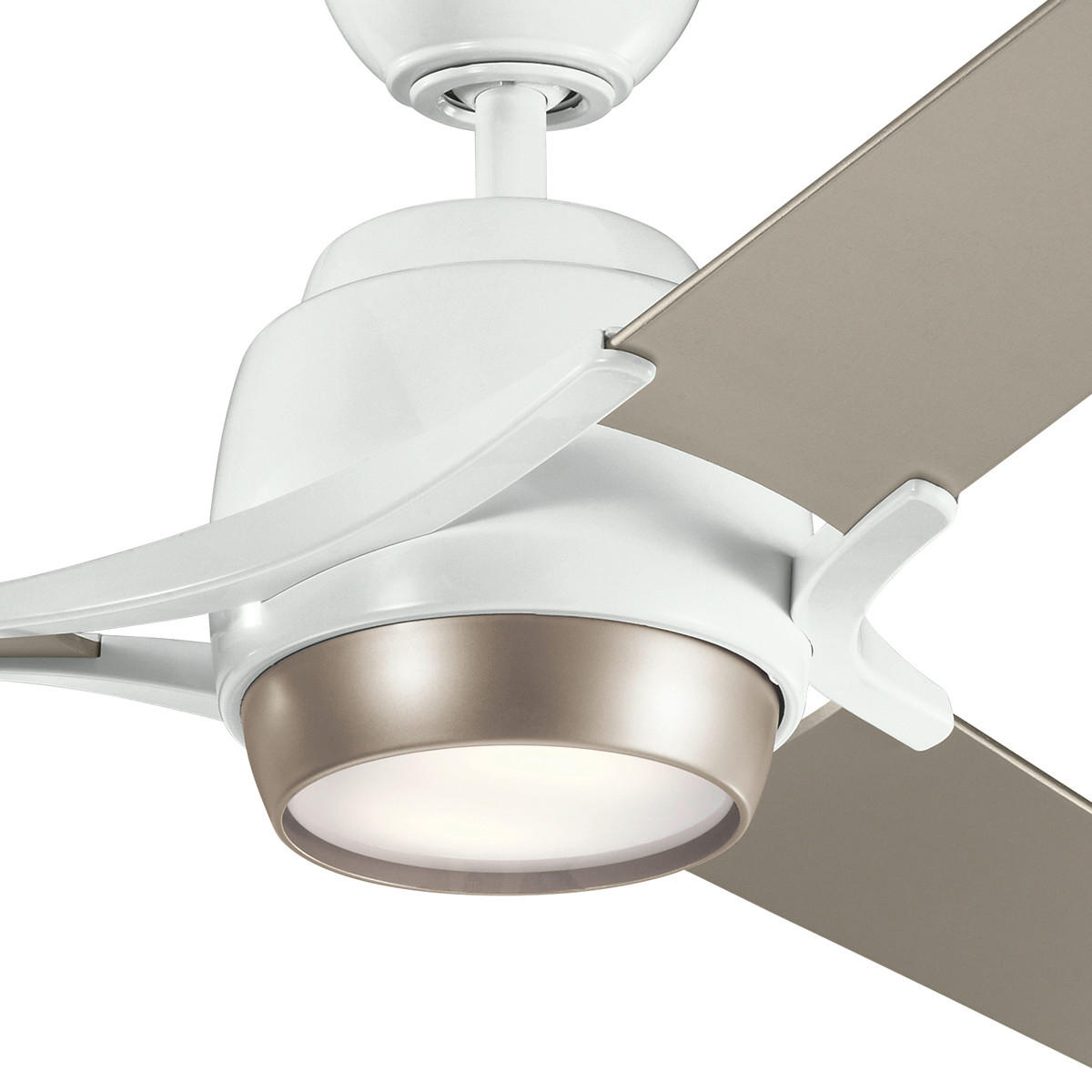 DECKENVENTILATOR  152/46 cm    - Weiss/Silberfarben, Design, Holz/Metall (152/46cm) - Elstead Lighting