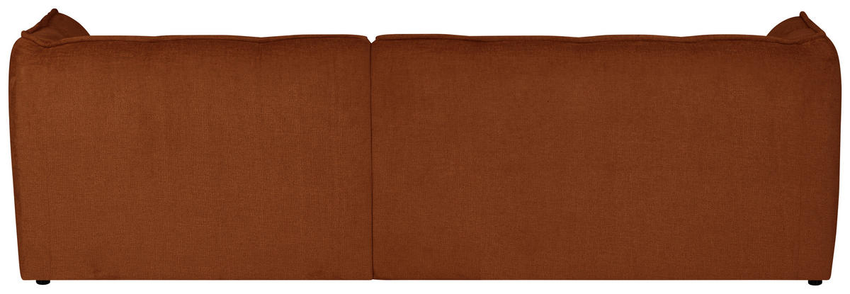 ECKSOFA LIVOLI in Chenille Rostfarben  246/160 cm  - Rostfarben/Schwarz, Design, Textil (246/160cm) - MID.YOU