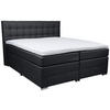BOXSPRINGBETT 180/200 cm  in Schwarz  - Chromfarben/Schwarz, KONVENTIONELL, Kunststoff/Textil (180/200cm) - Boxxx