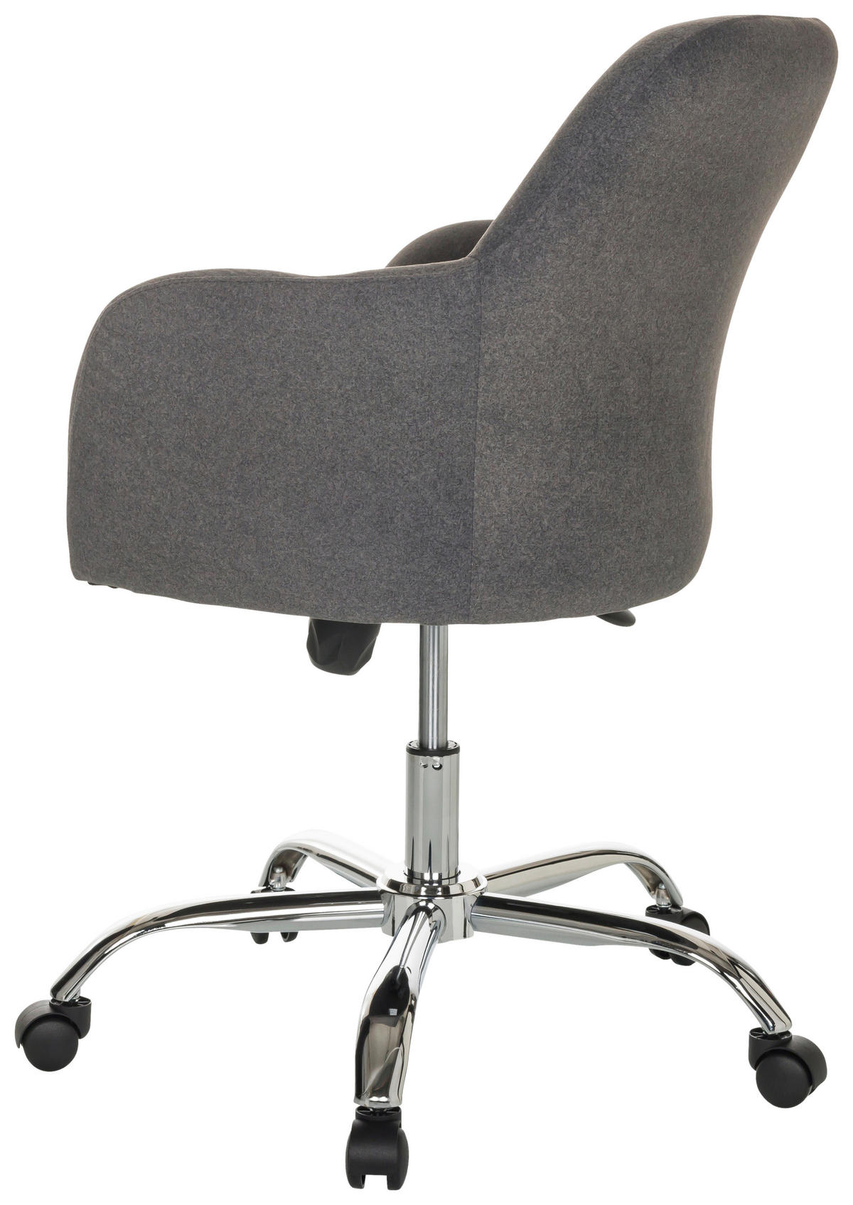 DREHSTUHL Dunkelgrau  - Dunkelgrau/Silberfarben, Basics, Kunststoff/Textil (68/85-94/68cm) - MID.YOU
