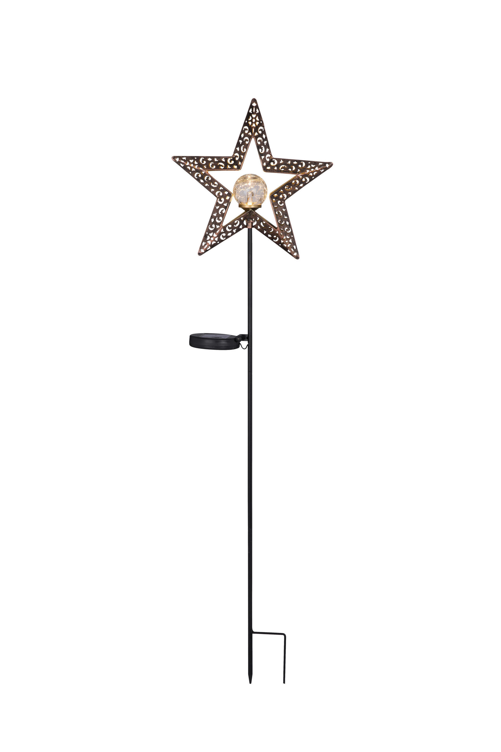 SZOLÁRLÁMPA  - bronz/fekete, Trend, műanyag/Üveg (27,5/103/6cm) - Ambia Garden