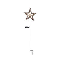 SZOLÁRLÁMPA  - bronz/fekete, Trend, műanyag/Üveg (27,5/103/6cm) - Ambia Garden