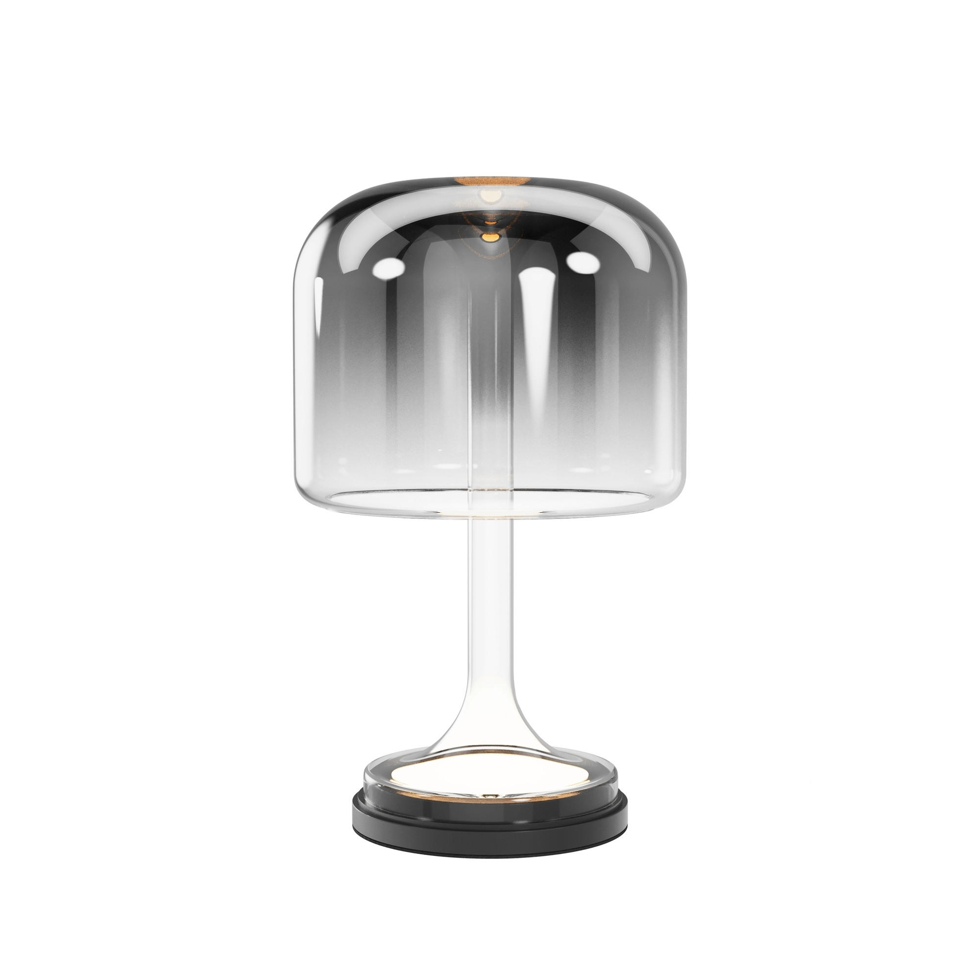 LED-TISCHLEUCHTE 26/42 cm  - Schwarz Hochglanz/Grau, Design, Glas/Metall (26/42cm) - MAYTONI