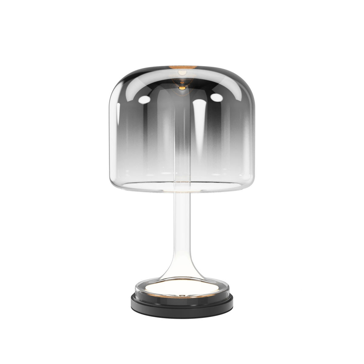 LED-TISCHLEUCHTE - Schwarz Hochglanz/Grau, Design, Glas/Metall (26/42cm) - MAYTONI