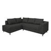 ECKSOFA Schwarz Webstoff  - Chromfarben/Schwarz, Design, Kunststoff/Textil (200/267cm) - P & B