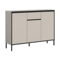 KOMMODE  in 136/101/38 cm  - Kaschmir/Schwarz, Design, Holzwerkstoff/Metall (136/101/38cm) - Livetastic