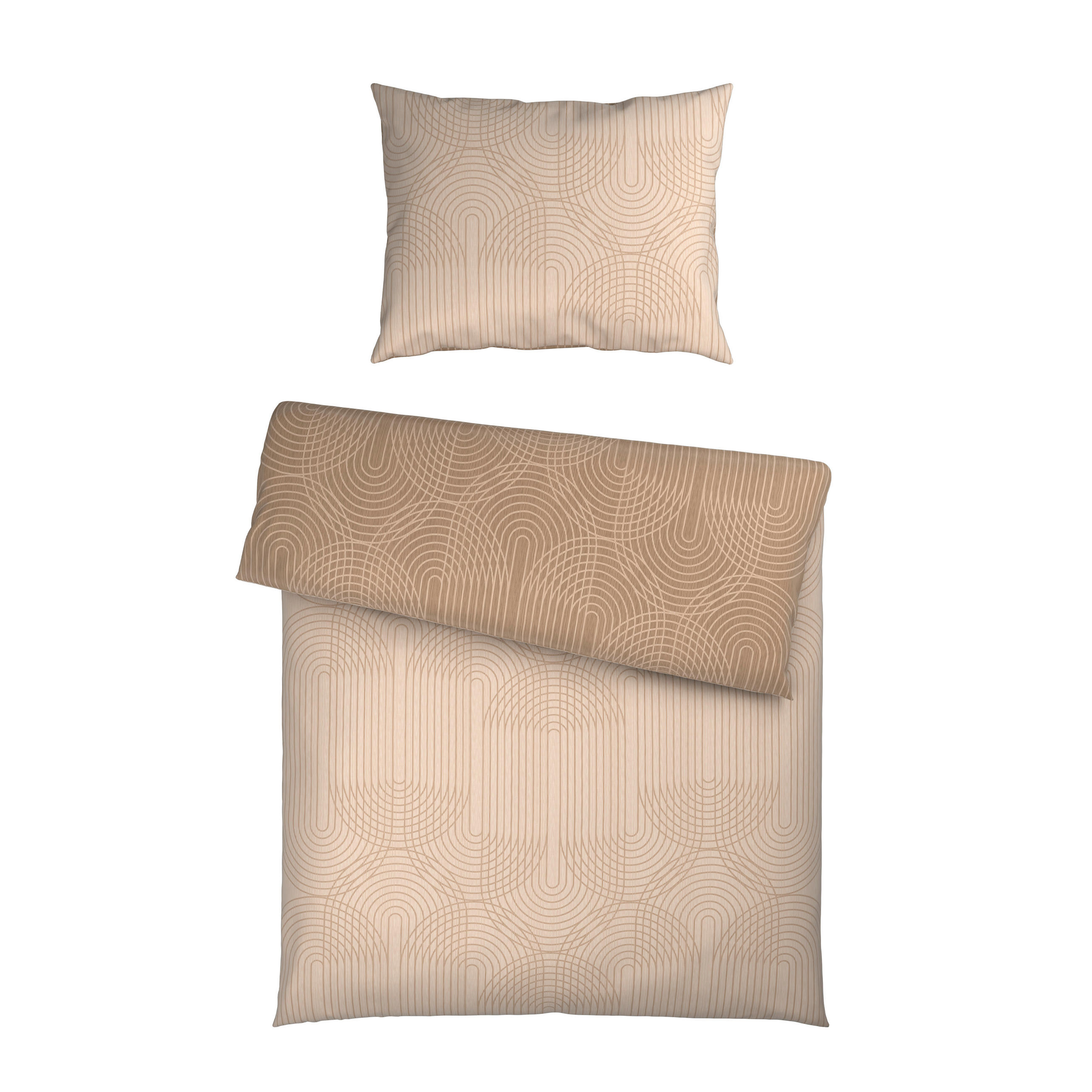 WENDEBETTWÄSCHE TANJA Satin 140/200 cm  - Beige, KONVENTIONELL, Textil (140/200cm) - Novel