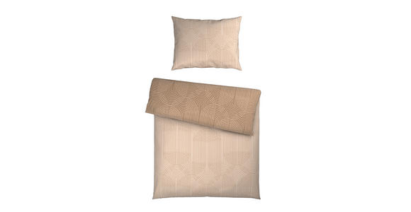 WENDEBETTWÄSCHE TANJA Satin 140/200 cm  - Beige, KONVENTIONELL, Textil (140/200cm) - Novel