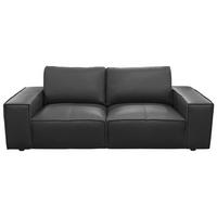 3-SITZER-SOFA VIVO Echtleder Schwarz  - Schwarz, Design, Leder/Kunststoff (236/76/96cm) - MID.YOU
