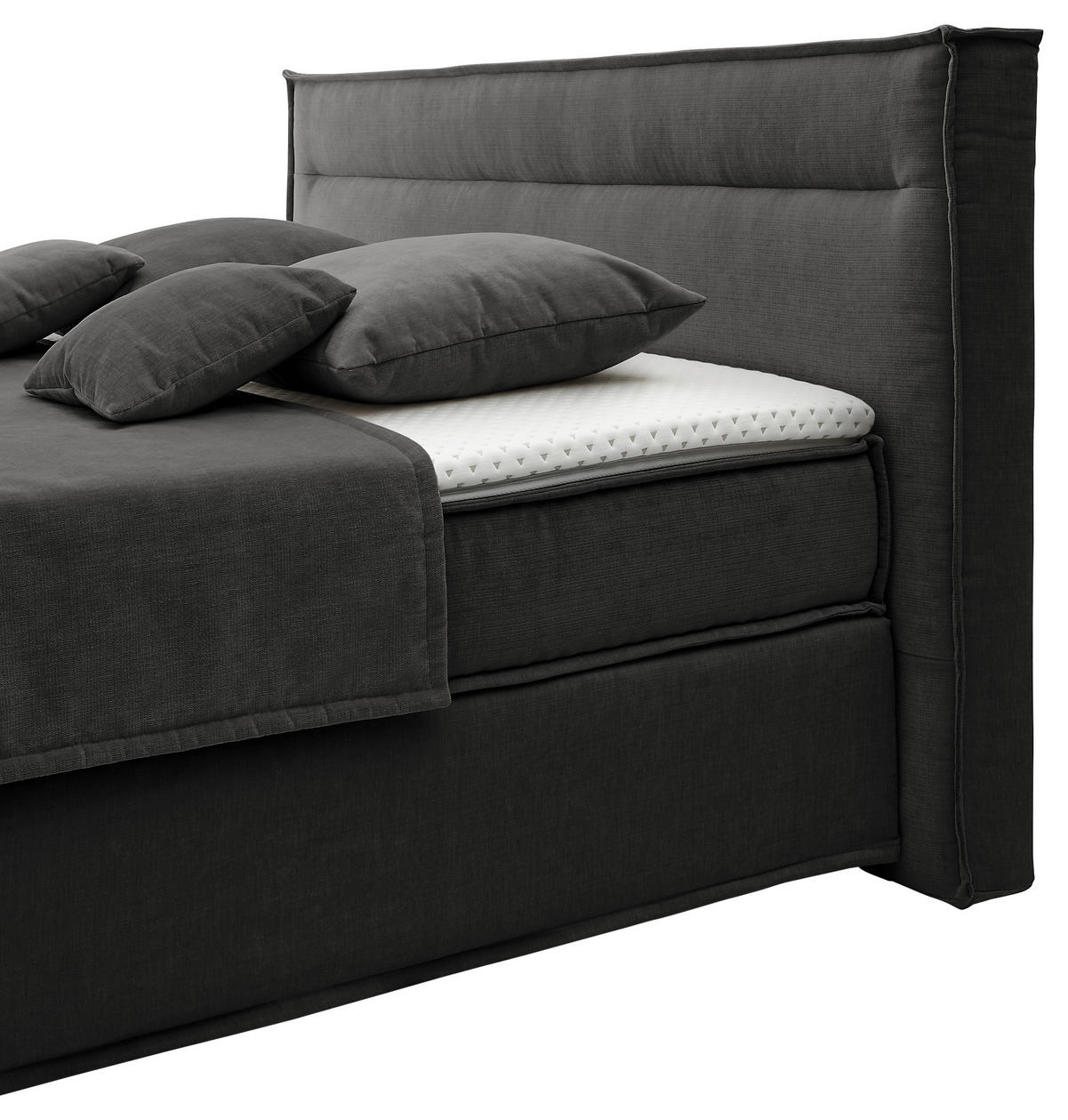 BOXSPRINGBETT 180/200 cm  in Schwarz  - Schwarz, Design, Textil (180/200cm) - Musterring