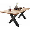 ESSTISCH in Holz 240/100/75 cm  - Schwarz, LIFESTYLE, Holz/Metall (240/100/75cm) - Linea Natura
