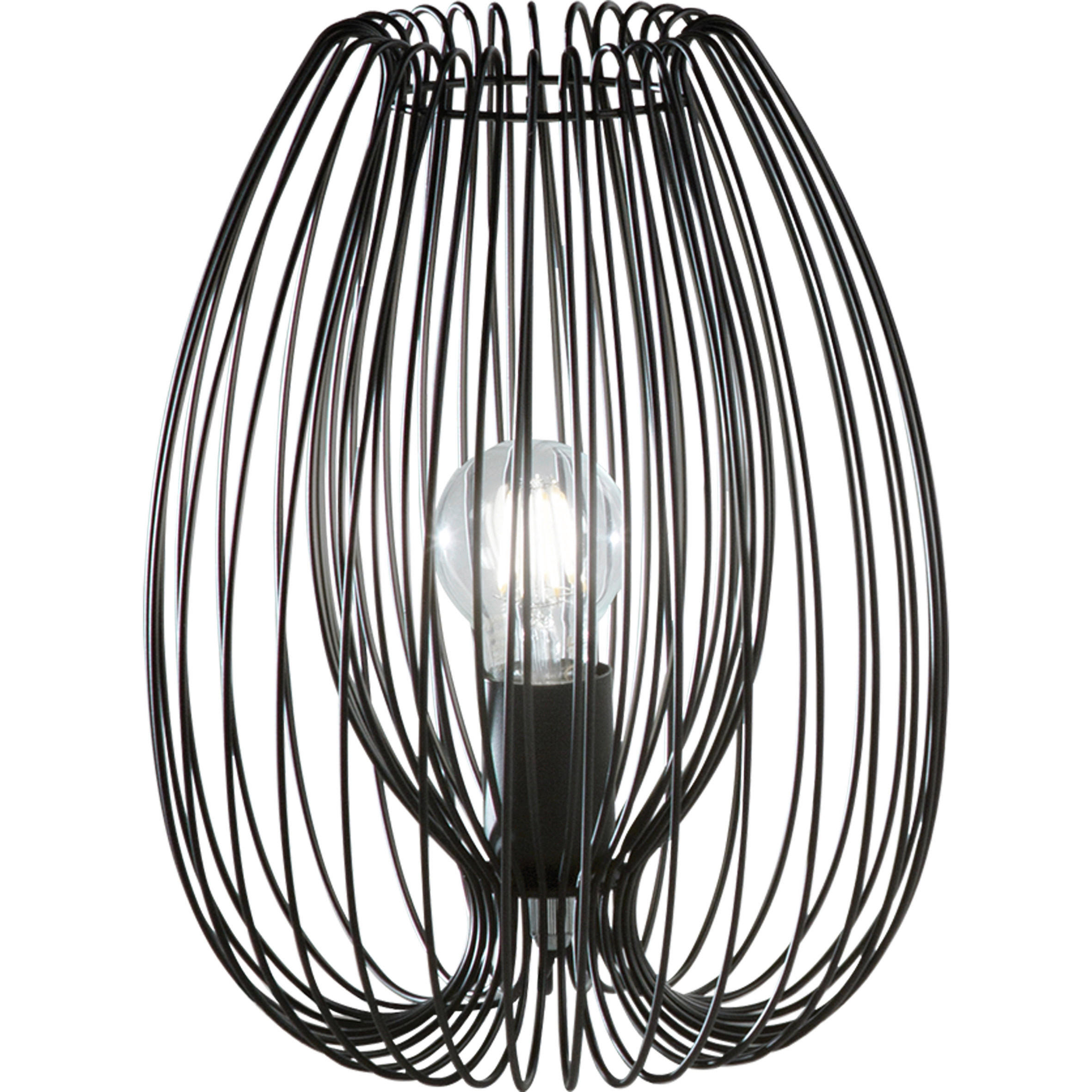 TISCHLEUCHTE Camp 20/24 cm   - Schwarz, LIFESTYLE, Metall (20/24cm) - Fabas Luce